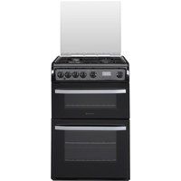 hotpoint dsg60k 60 cm gas cooker - black  stainless steel stainless steel