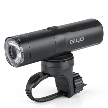 Faro para bicicleta GIYO 800LM con 6 modos de iluminación, lente giratoria, carga USB, resistente al agua IP66, luz anti