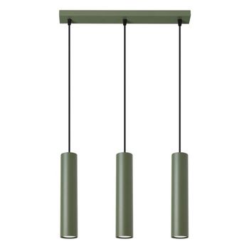 Lámpara colgante vaza verde oliva, 3 luces