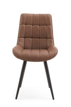 Heidi Brown Faux Leather Dining Chairs - Brown