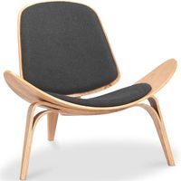 butaca de diseno - sillon escandinavo - tapizado tela - lucy gris oscuro