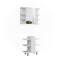conjunto de muebles de bano fynn 2 partes mueble lavabo y mueble espejo de bano vicco