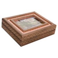 joyero de metal repujado cobre 30x25x75h cm
