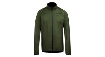 Chaqueta de running gore wear r3 parcial gore tex infinium caqui