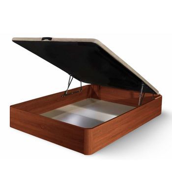 Canapé Abatible De Madera Prime 90x190 | Color Cerezo | Tapa 3d Transpirable | Herrajes Reforzados | Gran Capacidad | Muebles Olé (sin Montaje)