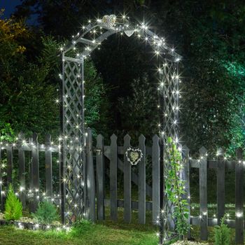 200 Cool White LED Solar String Lights