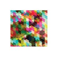 papel pintado 3d - colourful geometry 400x309 cm