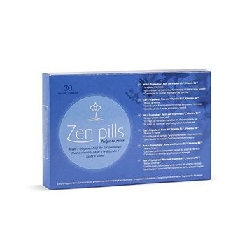500 cosmetics, zen pills, l-tryptophan, magnesium stearate, hops, passiflora, l-theanine, vitamin b6 & vitamin b1, control anxiety & stress, capsules, 30 capsules