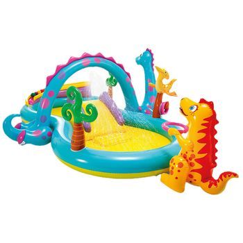 Piscina Hinchable Con Riego Dinosaurio 302x229x112cm 7.64kg