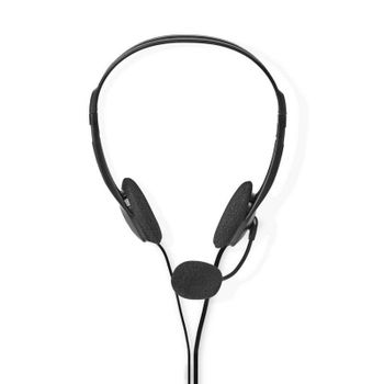 Auriculares Nedis CHST100BK con cable doble jack micro abatible supraaural negros