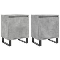 mesitas de noche 2 uds madera gris hormigon 40x30x50 cm vidaxl
