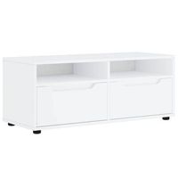 mueble tv  mueble de salon  mesa de tv visnes blanco 100x40x38 cm madera de ingenieria