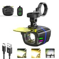 faro delantero de bicicleta inalambrico multifuncional de 1100lm con control remoto luz delantera de bicicleta recargab