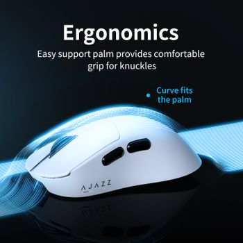 AJAZZ AJ179V2/V2 MAX Ratón para juegos con cable/inalámbrico/Bluetooth de tres modos con sensor PAW3311, ratón ultraligero de 56 g