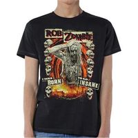 rob zombie camiseta manga larga born to go insane para mujer
