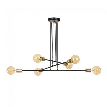 Lámpara de techo sives negro (6 luces)
