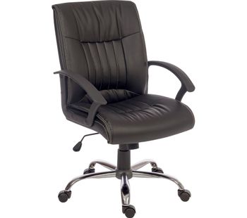 TEKNIK Milan Leather-look Reclining Executive Chair - Black, Black