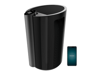 Deshumidificador - Cecotec BigDry 9000 Professional Connected, 4.5L, 90 m², Pantalla LED, Control táctil, Wi-Fi, 20 L/día, Negro