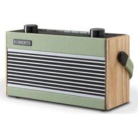 roberts rambler portable dabr retro bluetooth radio - green green