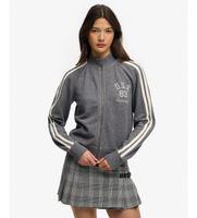 superdry para mujer w2012616a chaqueta athletic track gris xs casual deportivo algodon manga larga