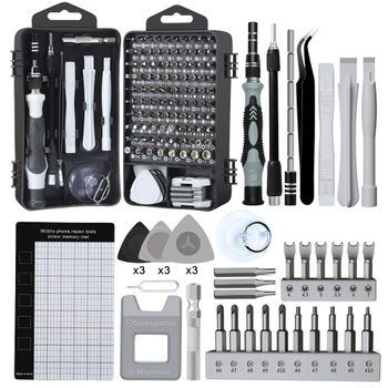 Juego de destornilladores de precisión 138 en 1, Kit de herramientas de mano, brocas magnéticas, pequeñas, portátiles, para Xiaomi, teléfono móvil, PC, reparación de relojes