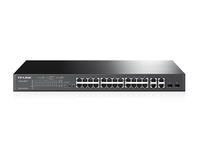 tp-link jetstream 24-port 10100 mbps  4-port gigabit smart switch with 24-port poe tl-sl2428p
