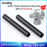 varilla de aleacion de aluminio smallrig de 15mm varilla de riel para camara 101520cm 468 pulgadas juego de 2 uds para camara dslr con rosca hembra m12 1049