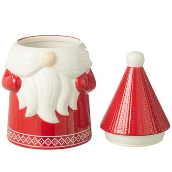 Caja de galletas de cerámica roja 17*15*33 cm