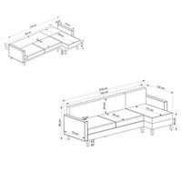 sofa cama rinconera alkon gris claro