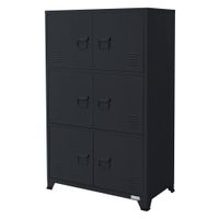 archivador de oficina antracita 3 compartimentos 75x40x1205cm