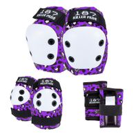 187 killer pads osfa jr six pack set - staab purple