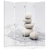 biombo pebble - separador de ambientes  cm 145x180 4 paneles