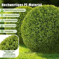 juego de 2 bolas de boj bolas de boj de 39 cm resistentes a los rayos uv plantas decorativas para el hogar