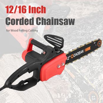 Nueva motosierra con cable de alta potencia de 12/16 pulgadas, motosierra eléctrica sin escobillas de mano de CA de 220V para corte de tala de madera