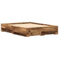 estructura de cama con cajones madera vieja 135 x 190 cm
