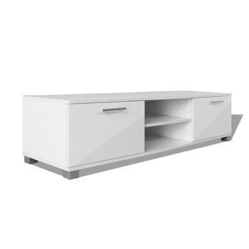 Mueble Tv | Mueble De Salón | Armario Tv Blanco Brillante 120x40,5x35 Cm