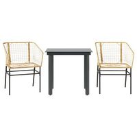 juego de comedor jardin 3 uds ratan sintetico vidrio marron cfw485847