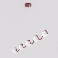 lampara colgante isar burdeos 5 luces