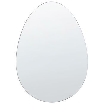 Espejo De Pared De Vidrio Plateado 50 X 70 Cm Ovalada Sin Marco Montresor