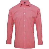 premier camisa manga larga microcheck para hombre