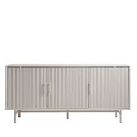 aparador de 3 puertas de madera y metal l160cm - greige