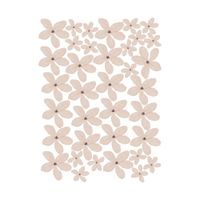 stickers decorativos pared flores boho rosa claro