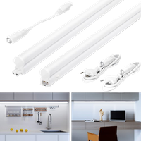 aigostar luz bajo mueble cocina con interruptor 9w 990lm luz led armario 230v luz blanca fria 6500k luces para vestidor tira led armario 5722334mm 2 pcs