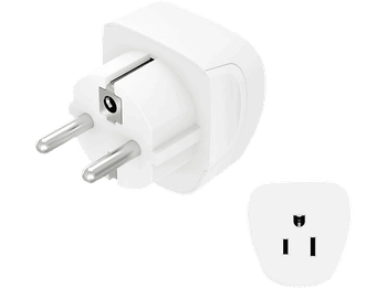 Adaptador de viaje - Hama 223458, Tipo A y tipo B, 3 pines, Compatible América Canadá, Blanco