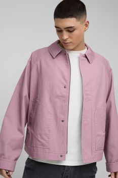 Chaqueta Harrington Man Oversize Recta De Raglán Y Sarga, Purple