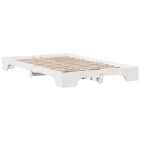 cama matrimonial  cama doble  estructura de cama blanca madera maciza 120 x 190 cm duradera cfw58310