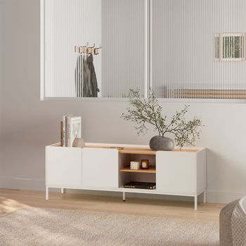 Mueble tv 3 puertas color blanco
