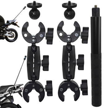 Extensor de Montaje para Motocicleta, Palo Selfie con Doble Abrazadera Súper Resistente para Insta360 X2 X3 X4 X5, Monopod, Manillar, Acción