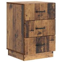 mesita de noche 43x41x635 cm madera - marron