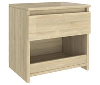 vidaxl mesita de noche madera contrachapada color roble 40x30x39cm